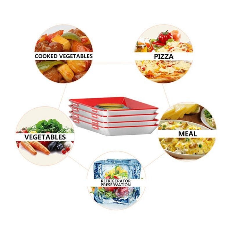 Stackable Fridge Food Storage Tray That Keeps Meat Fresher