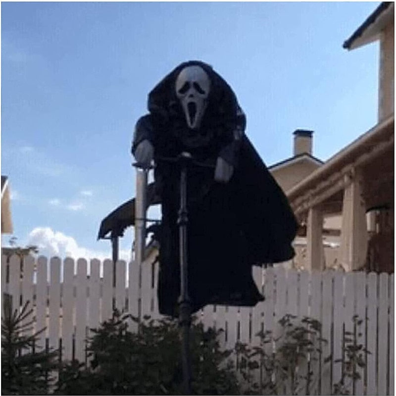 Ghostface Scarecrow Halloween Yard Decoration Display