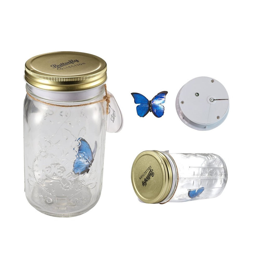 Butterfly Glass Jar Light | Whimsical Glow Home Decor