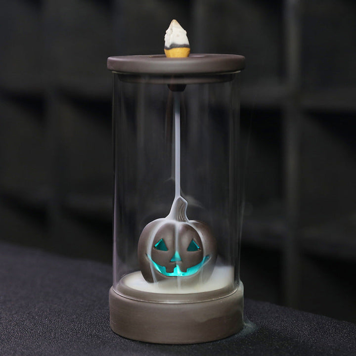 Halloween Pumpkin Backflow Incense Burner With Glow