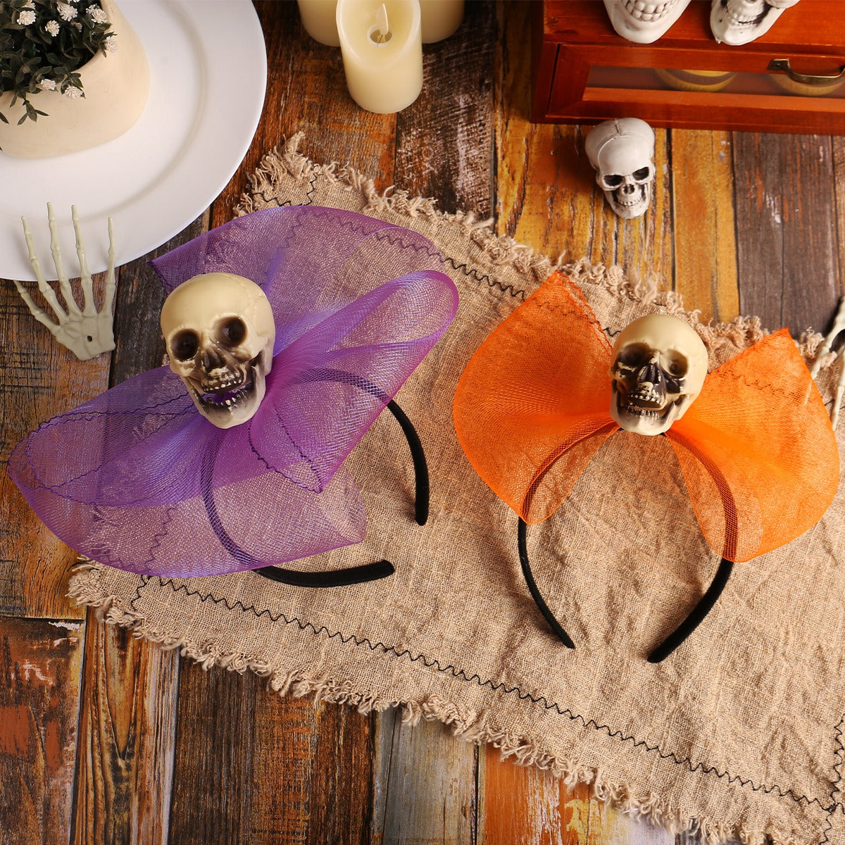 Halloween Skull Headband for Playful Spooky Party Style