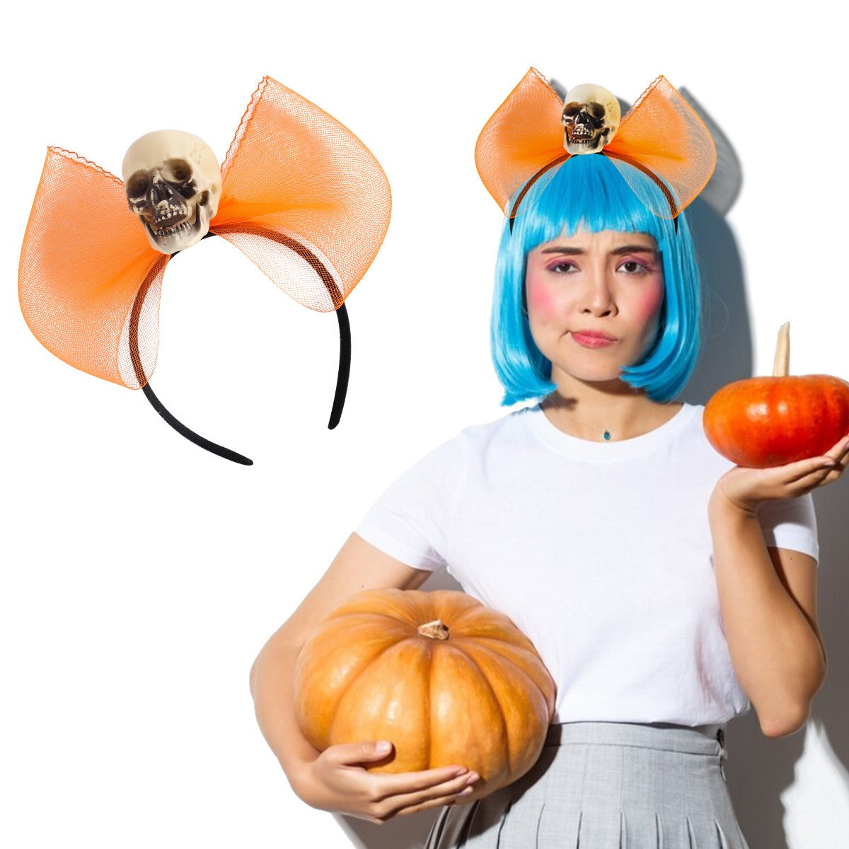 Halloween Skull Headband for Playful Spooky Party Style