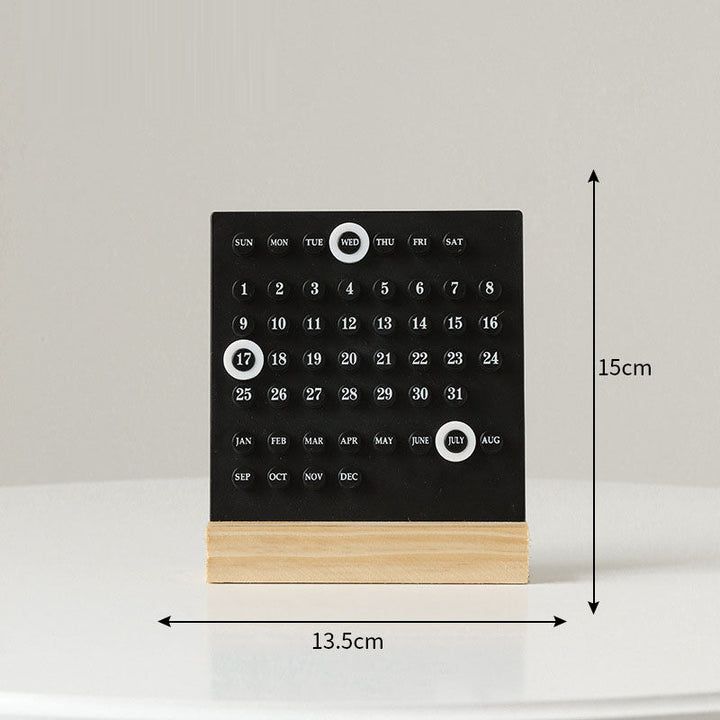 Perpetual Desk Calendar – Minimalist Wooden Desk Decor