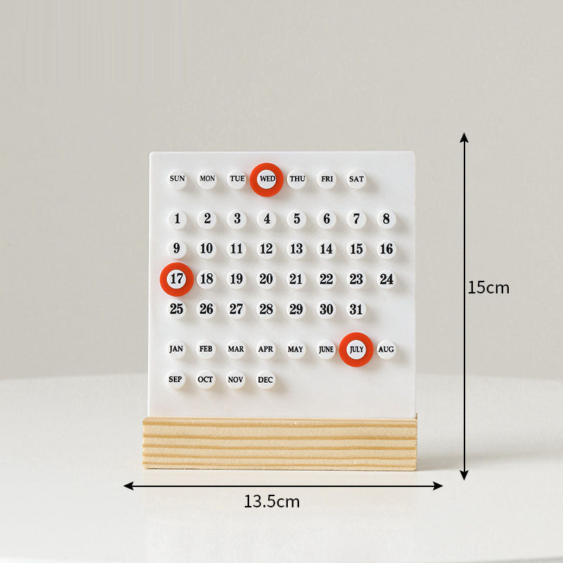 Perpetual Desk Calendar – Minimalist Wooden Desk Decor