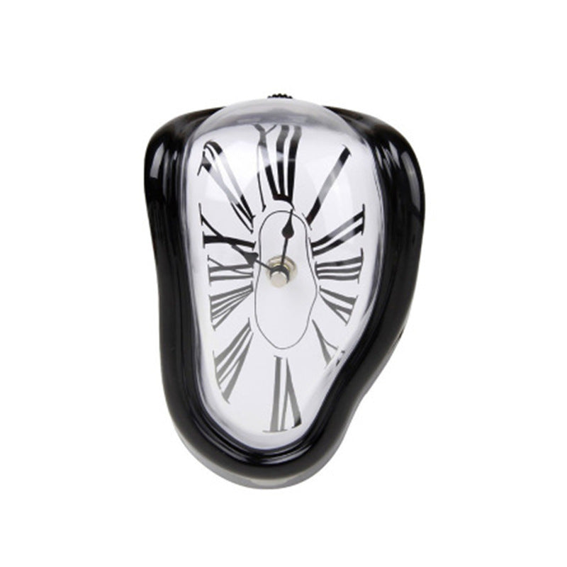 Melting Clock Decor With Roman Numeral Face