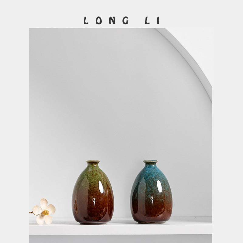 Ceramic Vase for Tabletop Sculptural Color Home Decor