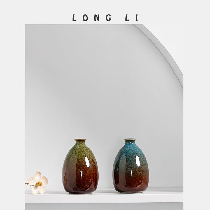Ceramic Vase for Tabletop Sculptural Color Home Decor