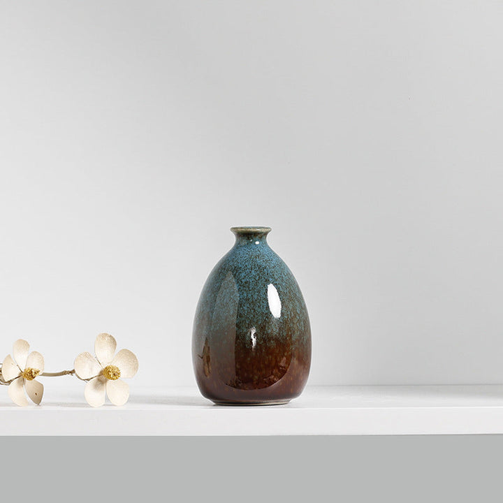 Ceramic Vase for Tabletop Sculptural Color Home Decor