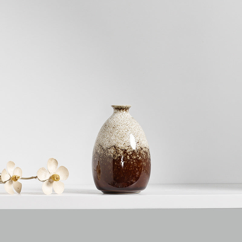 Ceramic Vase for Tabletop Sculptural Color Home Decor