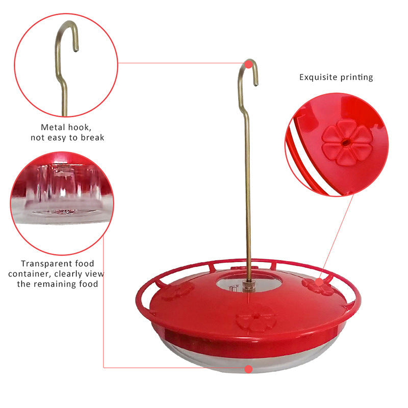 Hummingbird Feeder With Easy-View Reservoir and Hook