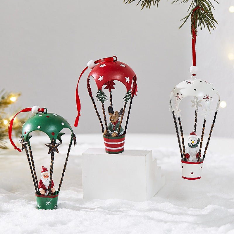 Vintage Iron Christmas Tree Ornaments, 7-Piece Set