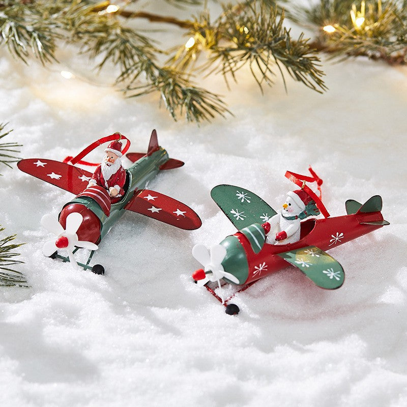 Vintage Iron Christmas Tree Ornaments, 7-Piece Set