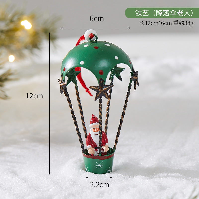 Vintage Iron Christmas Tree Ornaments, 7-Piece Set