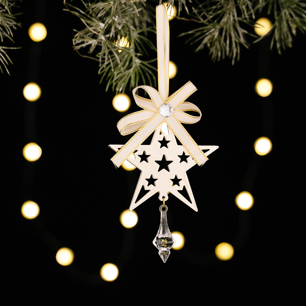 Christmas Tree Ornaments With Elegant Crystal Sparkle