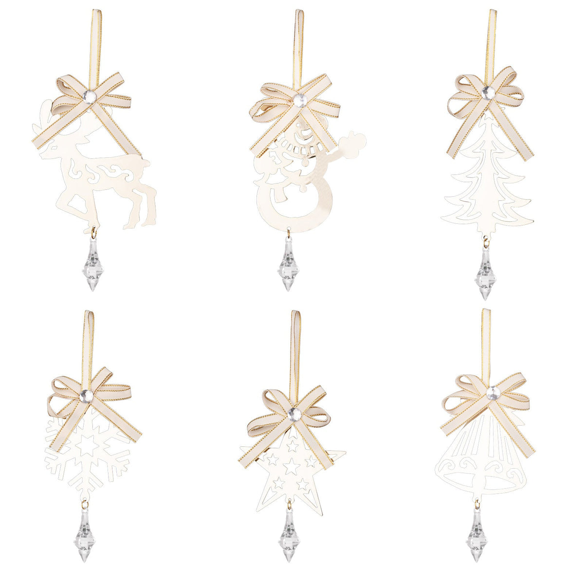 Christmas Tree Ornaments With Elegant Crystal Sparkle