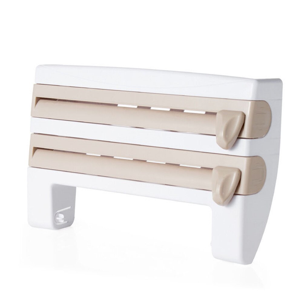 Wall Mount Cling Film and Foil Dispenser with Towel Holder
