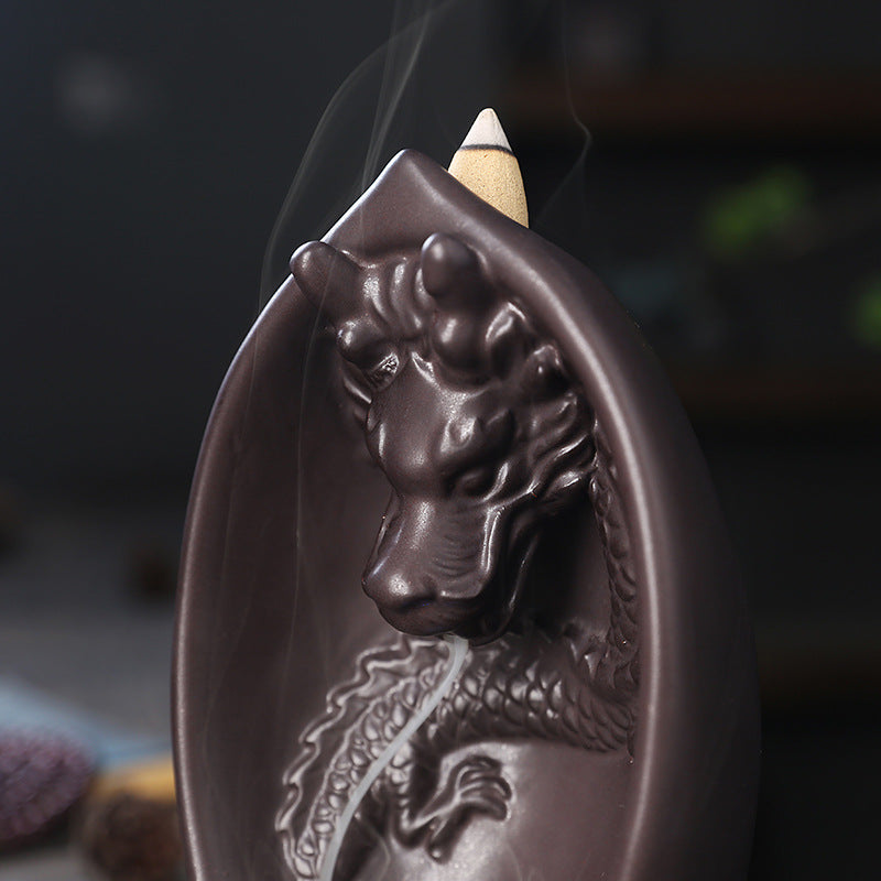 Backflow Incense Burner With Dragon LED Mood Lighting