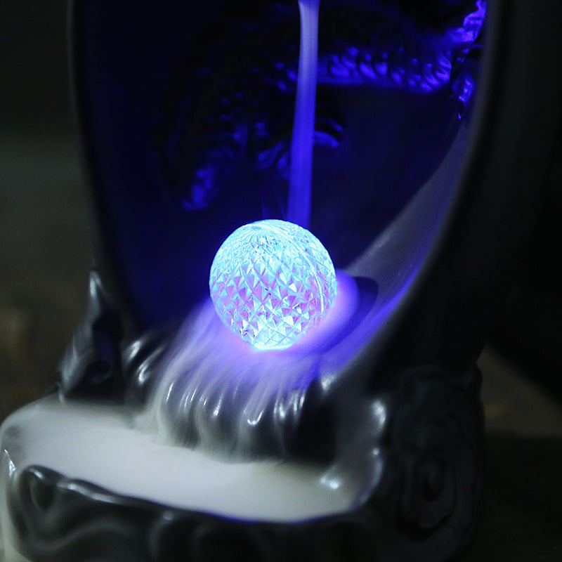 Backflow Incense Burner With Dragon LED Mood Lighting