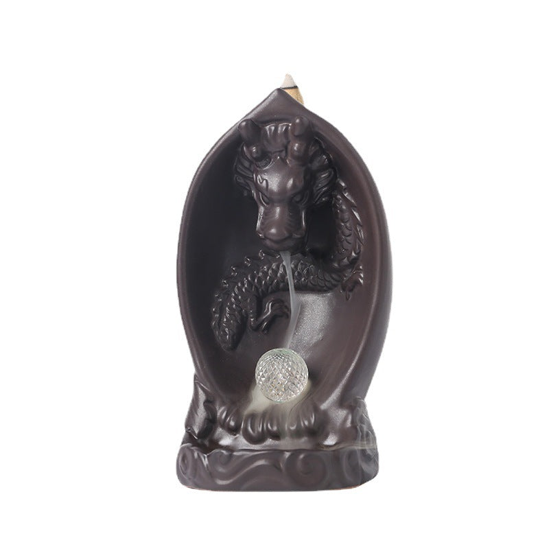 Backflow Incense Burner With Dragon LED Mood Lighting