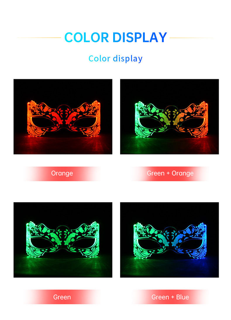 LED Party Glasses: Color-Changing Neon Cosplay Mask