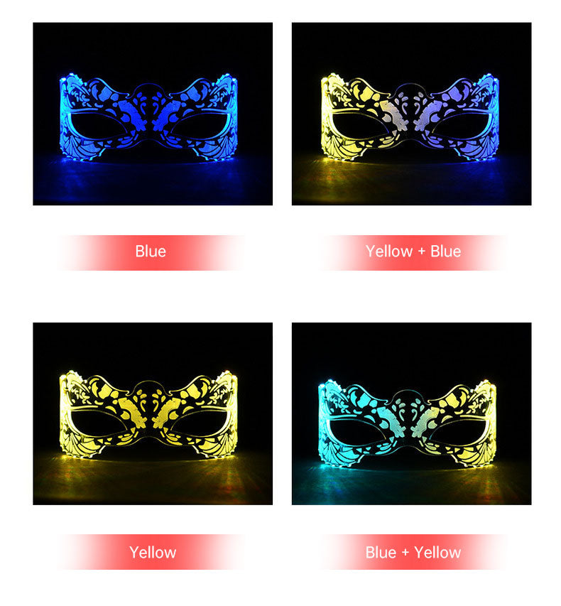 LED Party Glasses: Color-Changing Neon Cosplay Mask