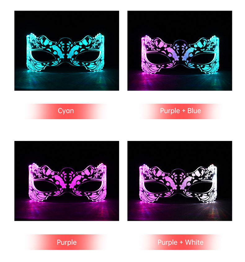 LED Party Glasses: Color-Changing Neon Cosplay Mask