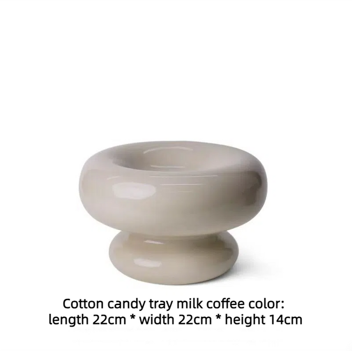 Ceramic Fruit Tray for Coffee Table, Glossy Centerpiece
