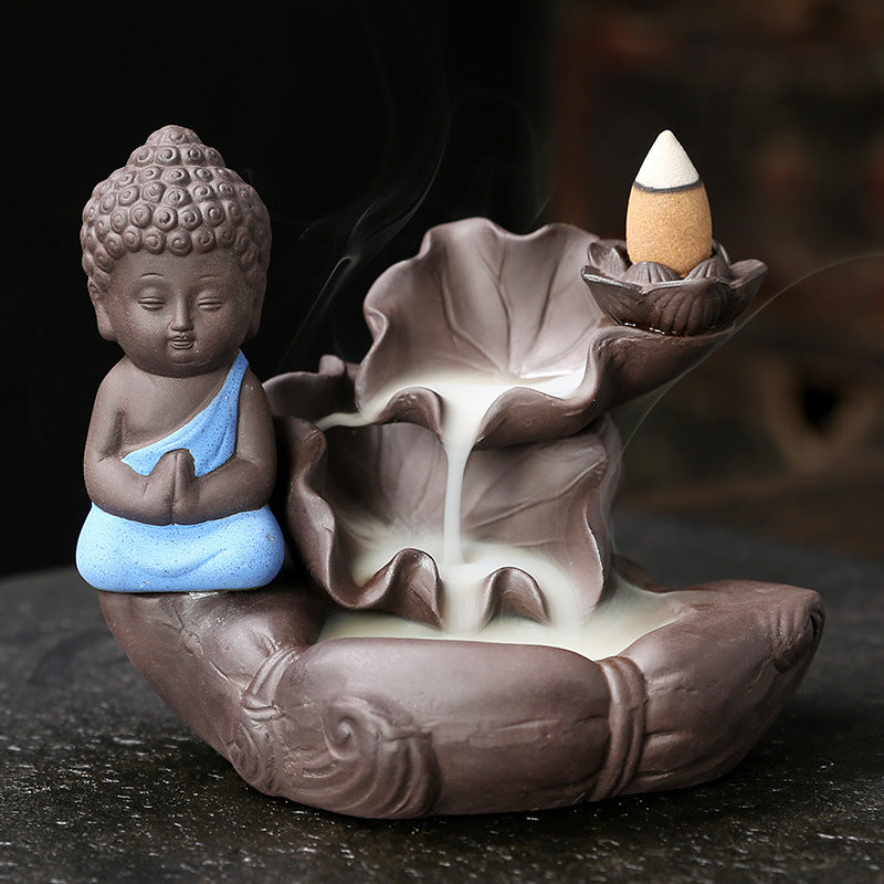 Backflow Incense Burner for Calming Smoke Waterfalls