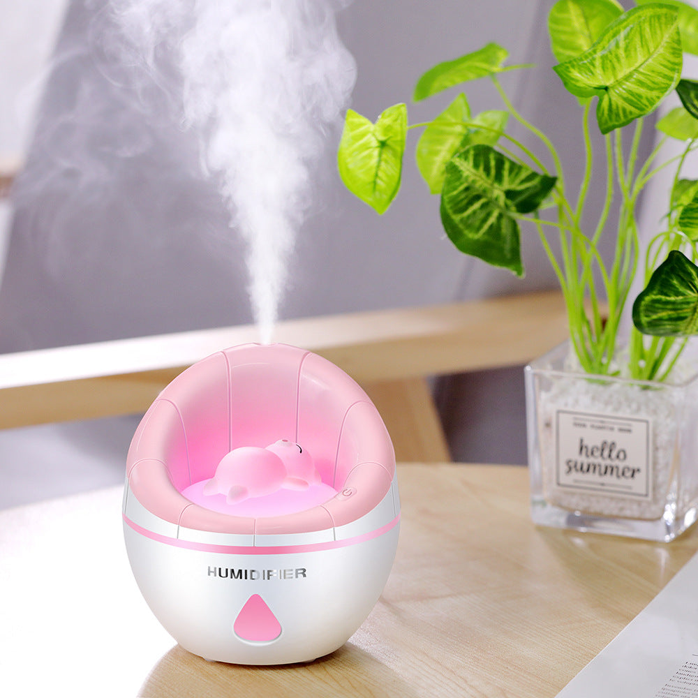 Cute Sofa-Shaped Desktop Humidifier with Mood Light