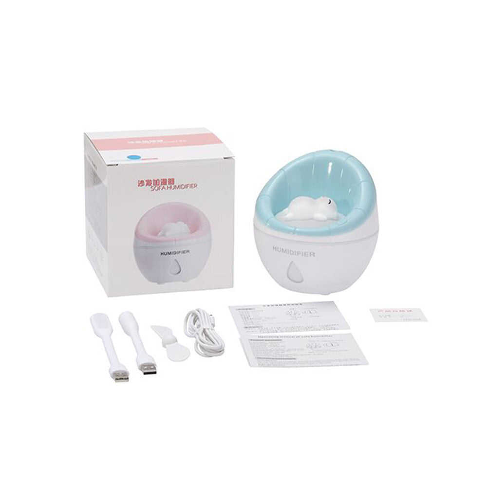 Cute Sofa-Shaped Desktop Humidifier with Mood Light
