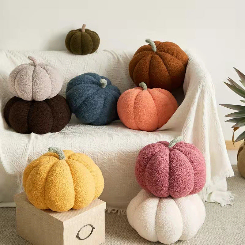 Pumpkin Plush Accent Pillow for Cozy Autumn Home Decor