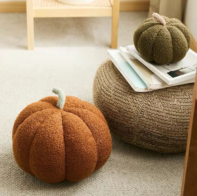 Pumpkin Plush Accent Pillow for Cozy Autumn Home Decor