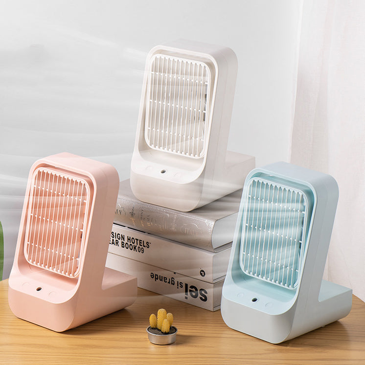 Portable USB Desk Fan and Mist Humidifier for Cool Air
