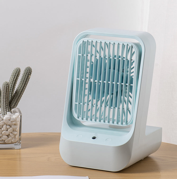 Portable USB Desk Fan and Mist Humidifier for Cool Air