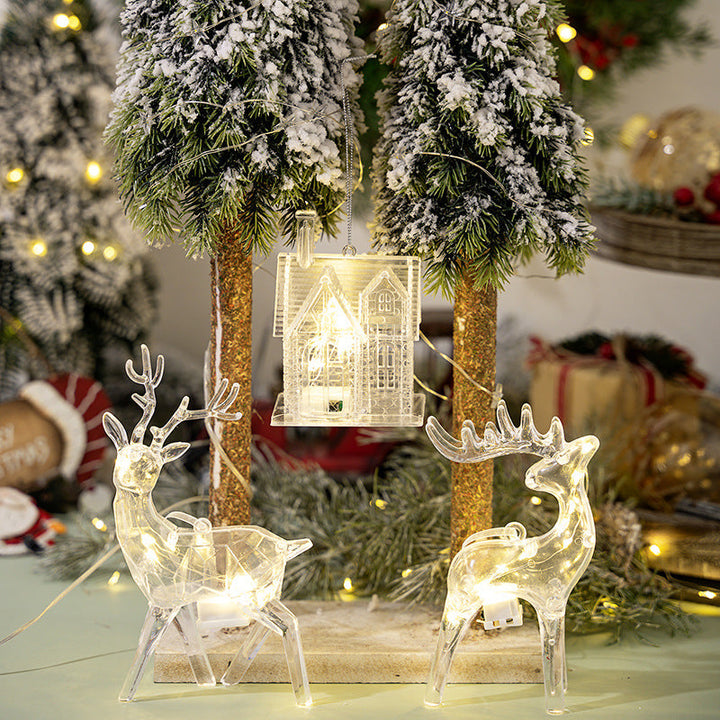 Illuminated Christmas Ornaments 3-Piece Reindeer Set