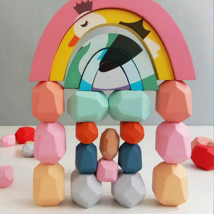 Wooden Stacking Toy for Creative Open-Ended Playtime
