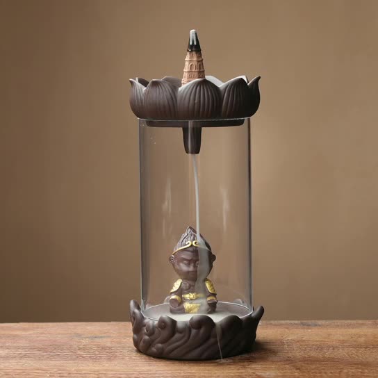 Backflow Incense Burner with Zen Smoke Display Decor