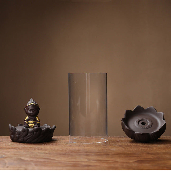 Backflow Incense Burner with Zen Smoke Display Decor