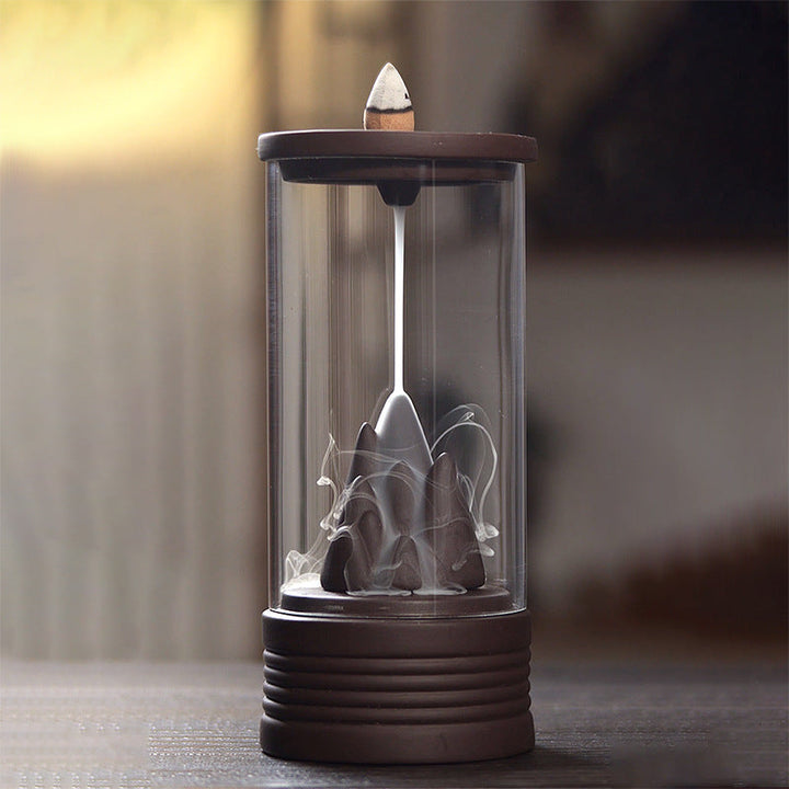 Backflow Incense Burner with Zen Smoke Display Decor