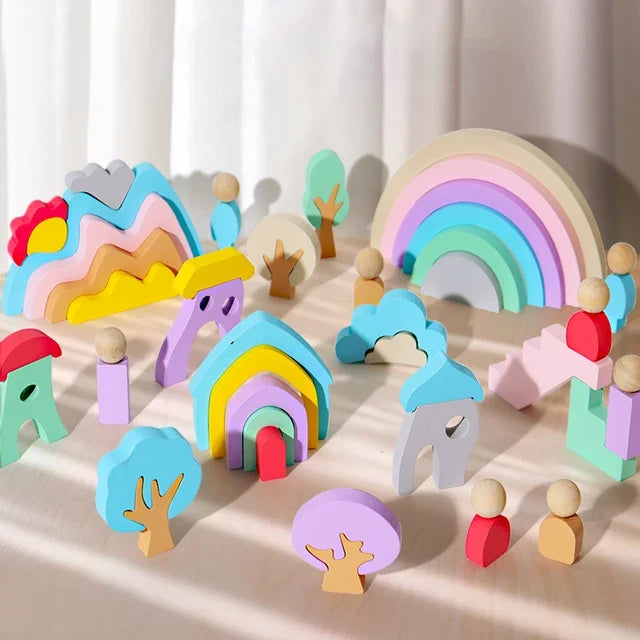 Wooden Building Blocks for Creative Early Learning Play