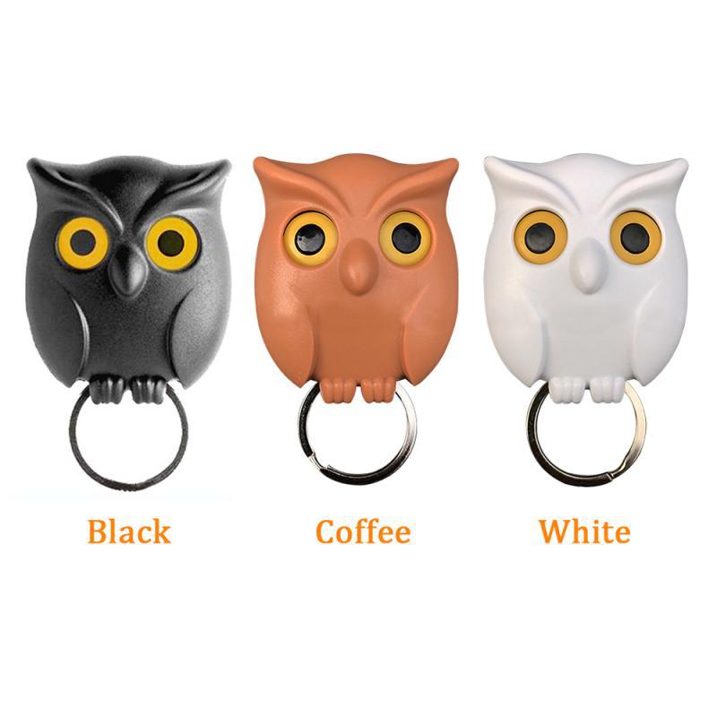 Magnetic Owl Key Hook, Non-Drill Entryway Key Holder