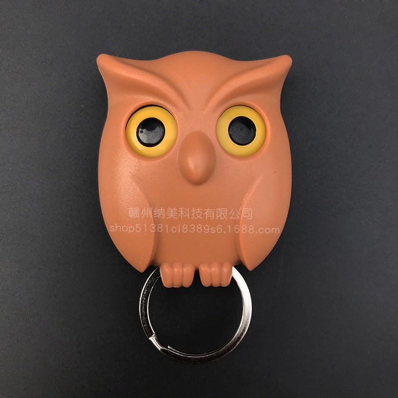 Magnetic Owl Key Hook, Non-Drill Entryway Key Holder