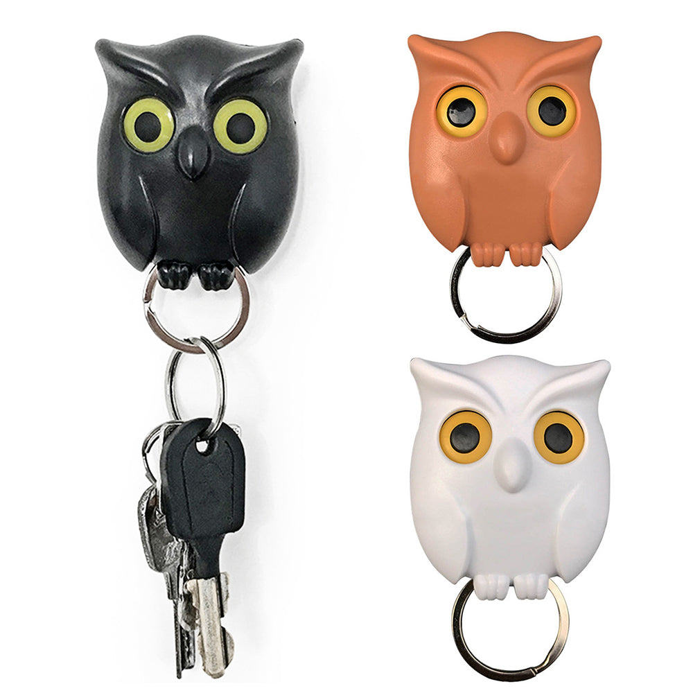 Magnetic Owl Key Hook, Non-Drill Entryway Key Holder