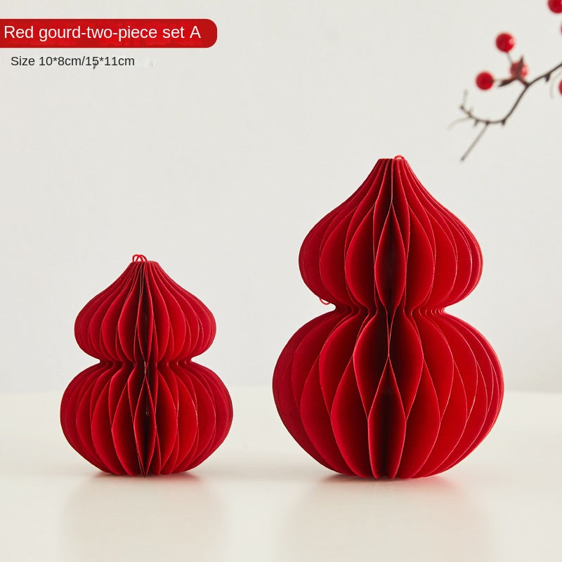 Paper Folding Gourd Ornament for Festive Home Decor