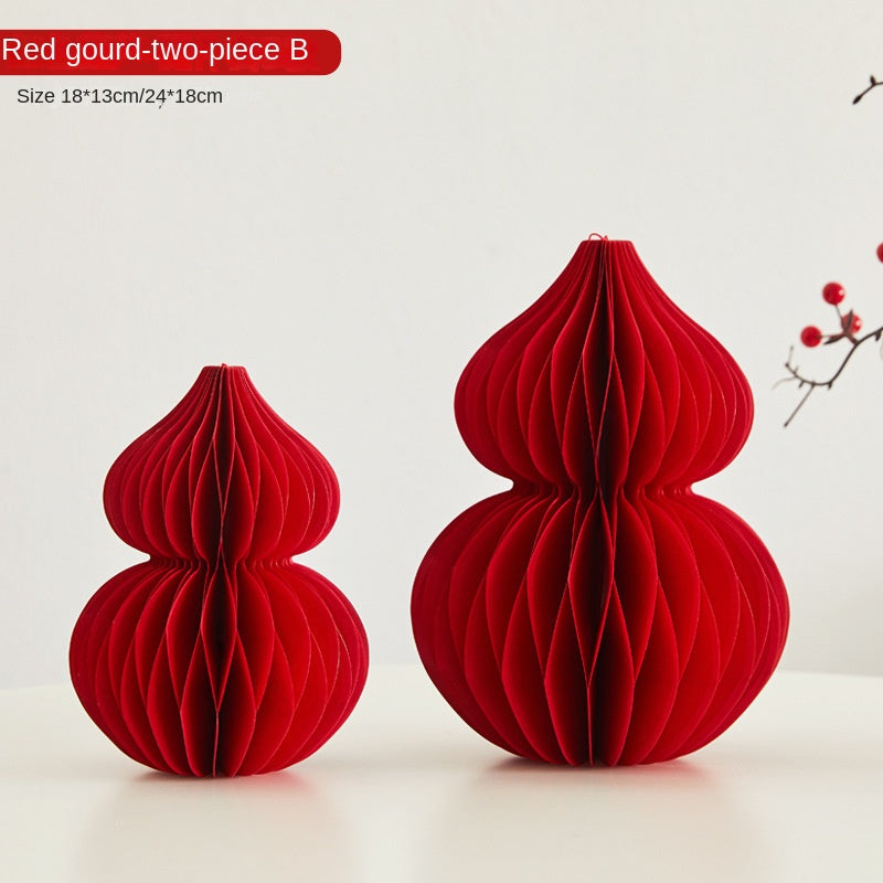 Paper Folding Gourd Ornament for Festive Home Decor