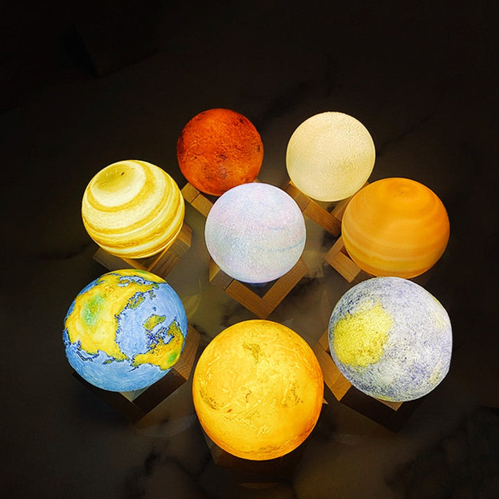 Rechargeable Planet Night Light Set With 8 Planets