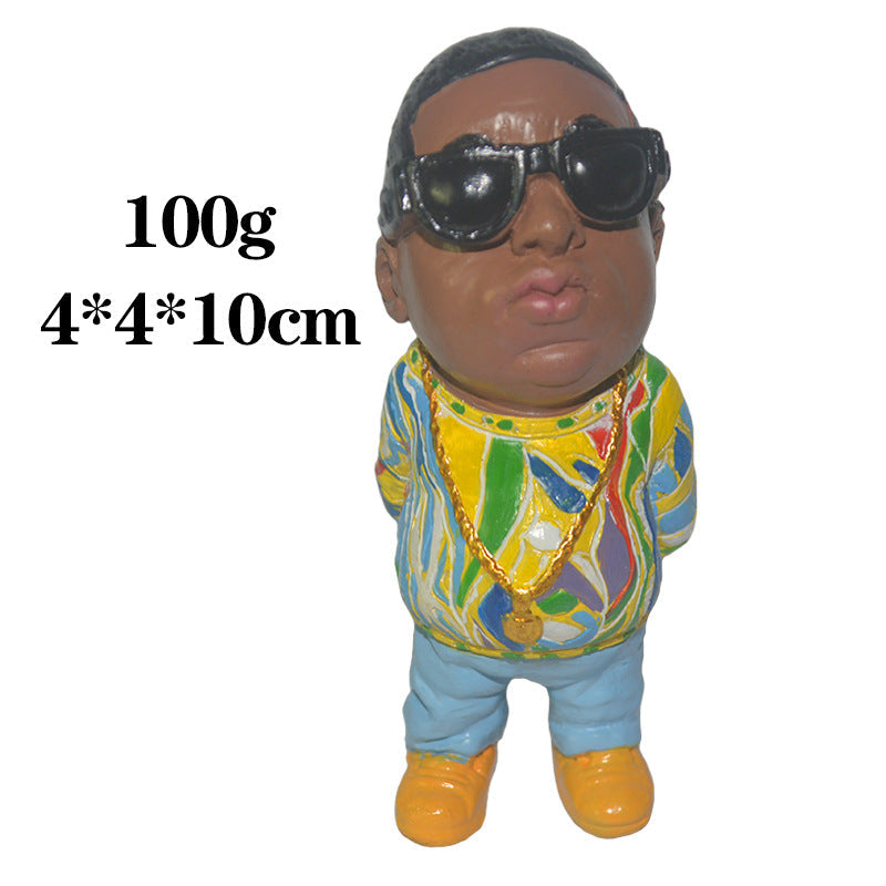 Rap Culture Resin Statue Set for Distinctive Desk Decor