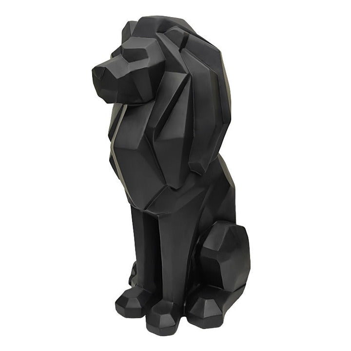 Geometric Lion Sculpture for Modern Statement Decor