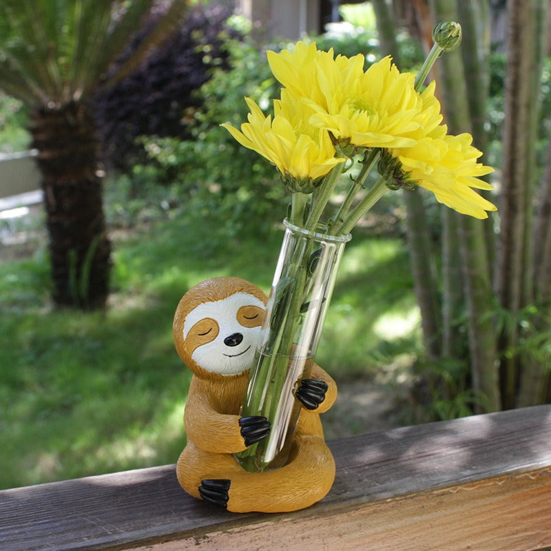 Sloth Vase Decor for Charming Small-Space Flower Displays