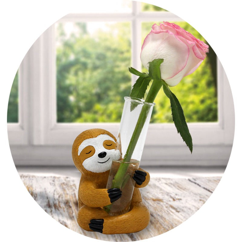 Sloth Vase Decor for Charming Small-Space Flower Displays